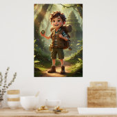Kleiner Entdecker Dschungel-Abenteuer-Kunstposter Poster (Küche)