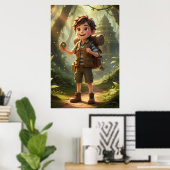 Kleiner Entdecker Dschungel-Abenteuer-Kunstposter Poster (Heimbüro)