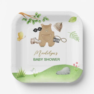 Kleiner Entdecker Waldforst Wanderung Baby Shower Pappteller