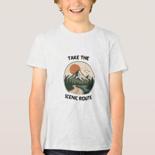 Kleiner Entdecker Wandert Kinder Tri-Blend Shirt