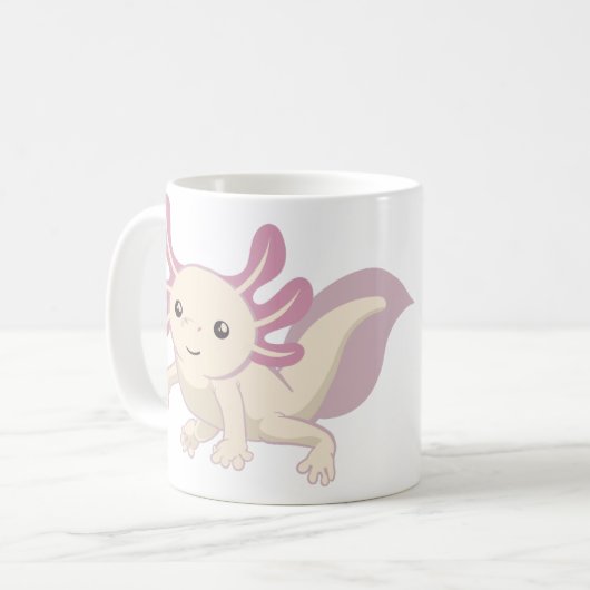 Kleiner entzückender Axolotl Kaffeetasse (Vorderseite Links)