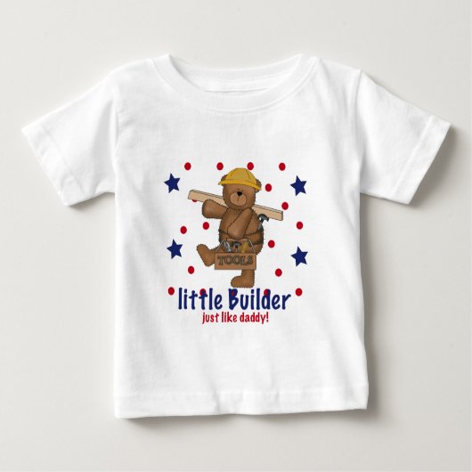 Kleiner Erbauer mögen Vati Baby T-shirt (Vorderseite)