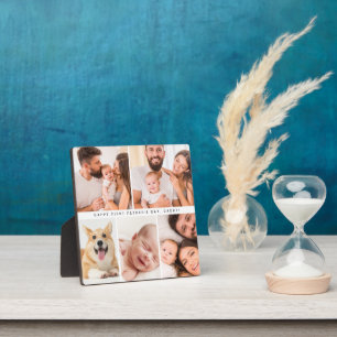 Kleiner erster Vatertag Daddy-Fotocollage Fotoplatte