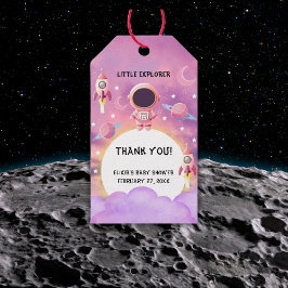 Kleiner Explorer Moderne Lila Babydusche Geschenkanhänger