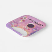 Kleiner Explorer Moderne Lila Babydusche Pappteller (Gewinkelt)