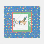Kleiner Explorer, Niedliches Personalisiertes Kind Fleecedecke (Vorderseite (Horizontal))