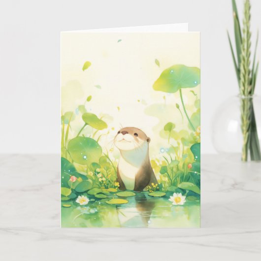 Kleiner Explorer Otter der Natur Karte (Vorderseite)