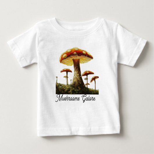 Kleiner Explorer: Pilze Galore Baby T-shirt (Vorderseite)