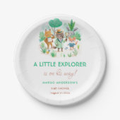 Kleiner Explorer-Walddetektor Kinderdusche Pappteller (Vorderseite)