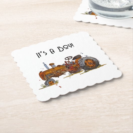 Kleiner Fahrer unterwegs Untersetzer (angewinkelt)