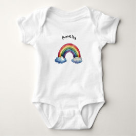 Kleiner farbiger Regenbogen Baby Strampler