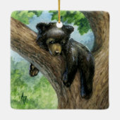 Kleiner fauler Bär Keramikornament (Rückseite)
