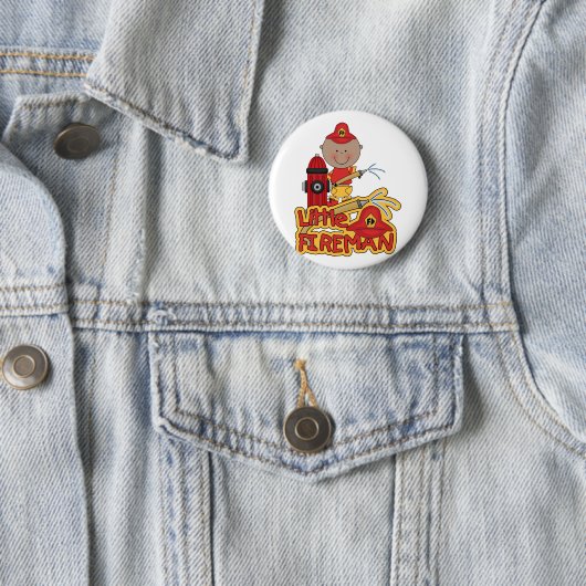 Kleiner Feuerwehrmann-afrikanische amerikanische T Button (Beispiel)