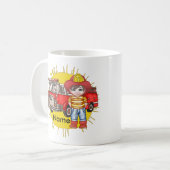 Kleiner Feuerwehrmann Kaffeetasse (Vorderseite Links)