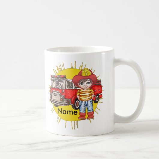 Kleiner Feuerwehrmann Kaffeetasse (Rechts)