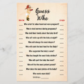 Kleiner Feuerwehrmann schätzt die "Who Baby Shower Flyer (Vorne)