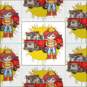 Kleiner Feuerwehrmann Stoff (Kachel)