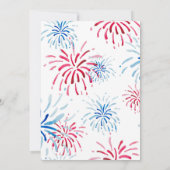 Kleiner Firecracker auf dem Weg zum 4. Juli Babydu Einladung (Rückseite)