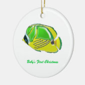 Kleiner Fisch, Baby's First Christmas Keramikornament (Links)