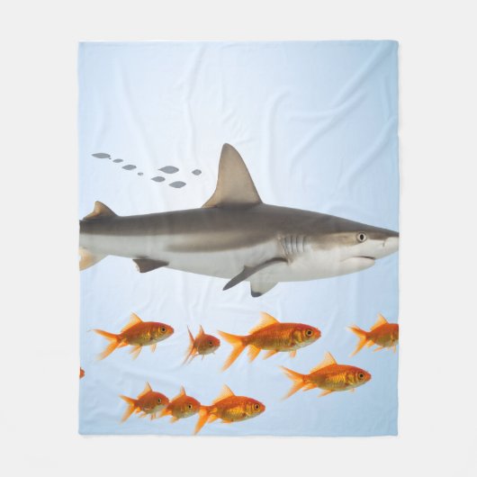 Kleiner Fisch großer Schatten Fleecedecke (Vorderseite)