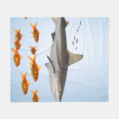 Kleiner Fisch großer Schatten Fleecedecke (Vorderseite (Horizontal))