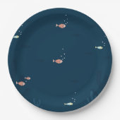Kleiner Fisch-Party-Versorgungs-Papier-Teller Pappteller (Vorderseite)