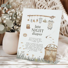 Kleiner Fischer Fischen Spätnachtstaucher Sockelschild