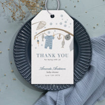 Kleiner Fischer Fischerjunge Baby Shower Danke