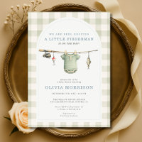 Kleiner Fischer Sagegrün Gingham-Baby-Party
