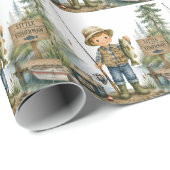 Kleiner Fischerjunge Geburtstagsfeier Geschenkpapier (Rolleneckpunkt)