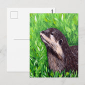 Kleiner Fischotter-Maler Postkarte (Vorne/Hinten)