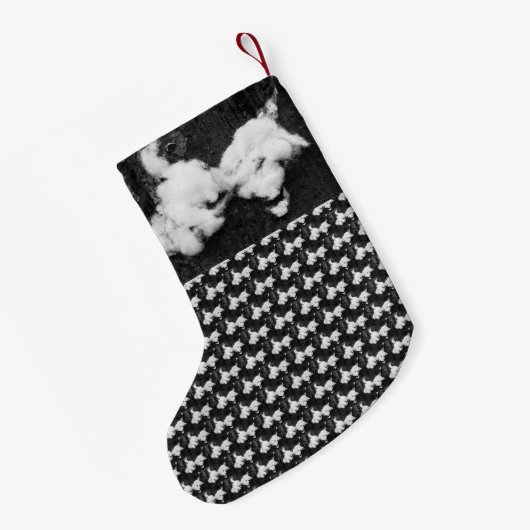 kleiner flauschiger Weihnachtsstrumpf (Rückseite (Hängend))