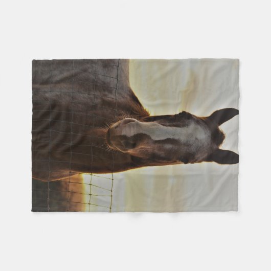 Kleiner Fleece-PferdeThrow Fleecedecke (Vorderseite (Horizontal))