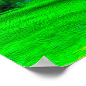 Kleiner Fluss Orange Blossom Baum und grünes Gras Poster (Ecke)