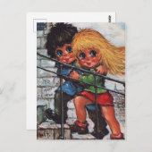 Kleiner Fohlen in Montmartre Postkarte (Vorne/Hinten)