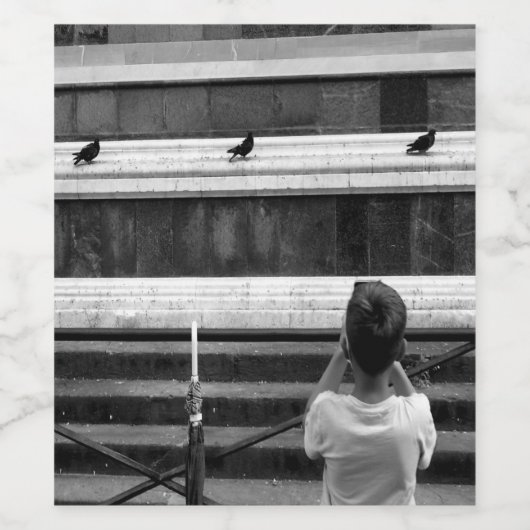 Kleiner Fotograf Weinetikett (Einzelnes Label)