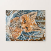 Kleiner Fox im Schneewald Puzzle (Horizontal)