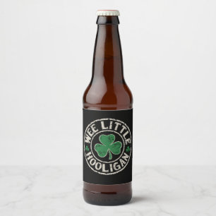 Kleiner Frechdachs Kleeblatt St. Patrick's Day Bierflaschenetikett