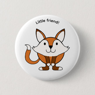 Kleiner freundlicher Fuchs Button