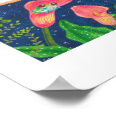 Kleiner Frosch in einer Blume Poster (Ecke)
