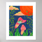 Kleiner Frosch in einer Blume Poster (Vorne)