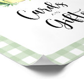 Kleiner Frosch - Karten und Geschenke Babydusche Poster (Ecke)