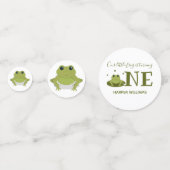 Kleiner Frosch macht ein Süße Tier zum ersten Gebu Konfetti (Vorderseiten)