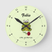 Kleiner Frosch Runde Wanduhr (Vorderseite)