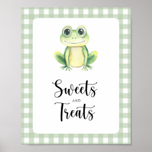 Kleiner Frosch - Süßigkeiten Babyshower Poster