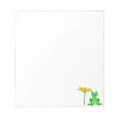 kleiner Frosch und gelbe Blume Notizblock (Vorderseite)