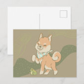 Kleiner Frosch-Wächter Postkarte (Vorne/Hinten)