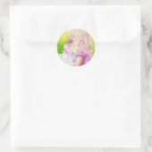 Kleiner Frühlingskleber mit Rose Runder Aufkleber (Tasche)