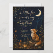 Kleiner Fuchs Fall Baby Shower Einladung (Vorderseite)
