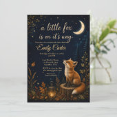 Kleiner Fuchs Fall Baby Shower Einladung (Stehend Vorderseite)